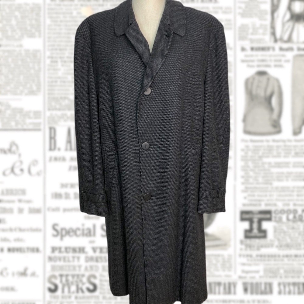 Neiman-Marcus 1960s Vintage Charcoal Pea Coat - Long - Women’s L/XL